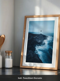Leuchtturm Klippen Blautöne