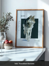 Wolf Aquarell Kunstwerk