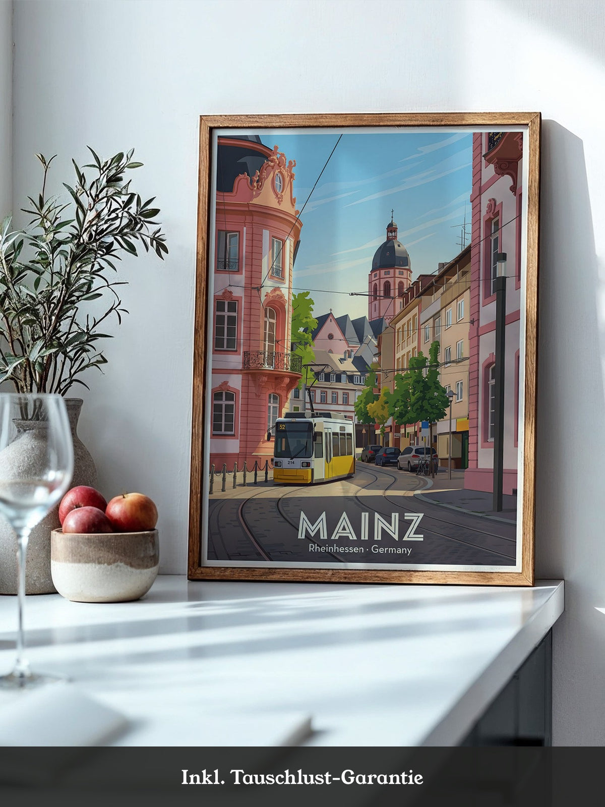 Mainz Stadtbild Pastellfarben