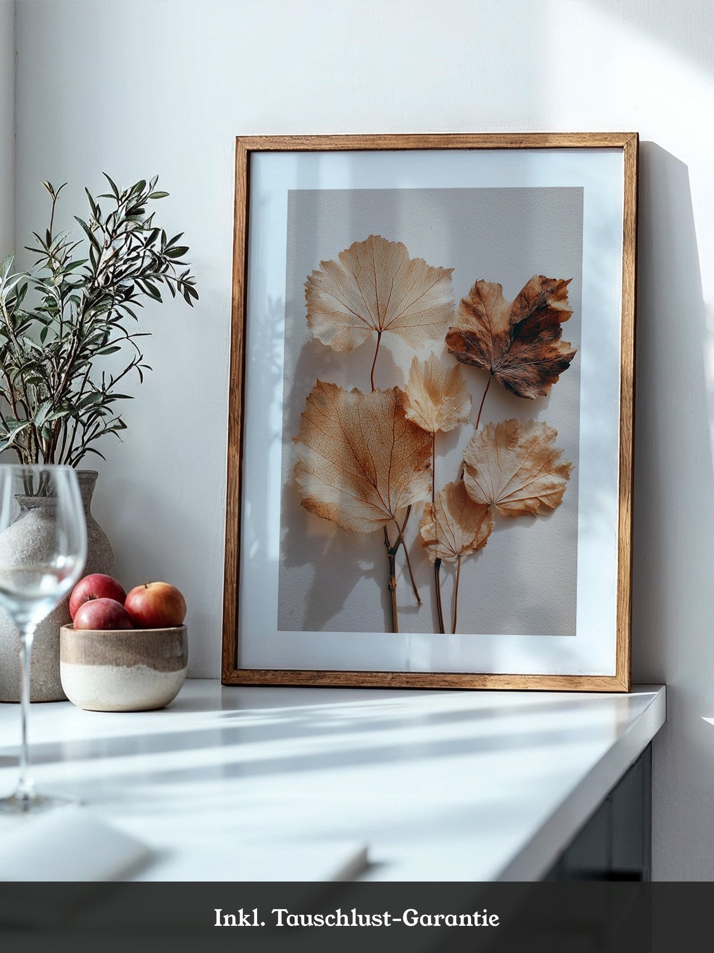 Herbstblätter filigran beige