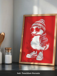 Ente Cool Rot-weiß
