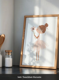 Ballerina Pastell Zeichnung