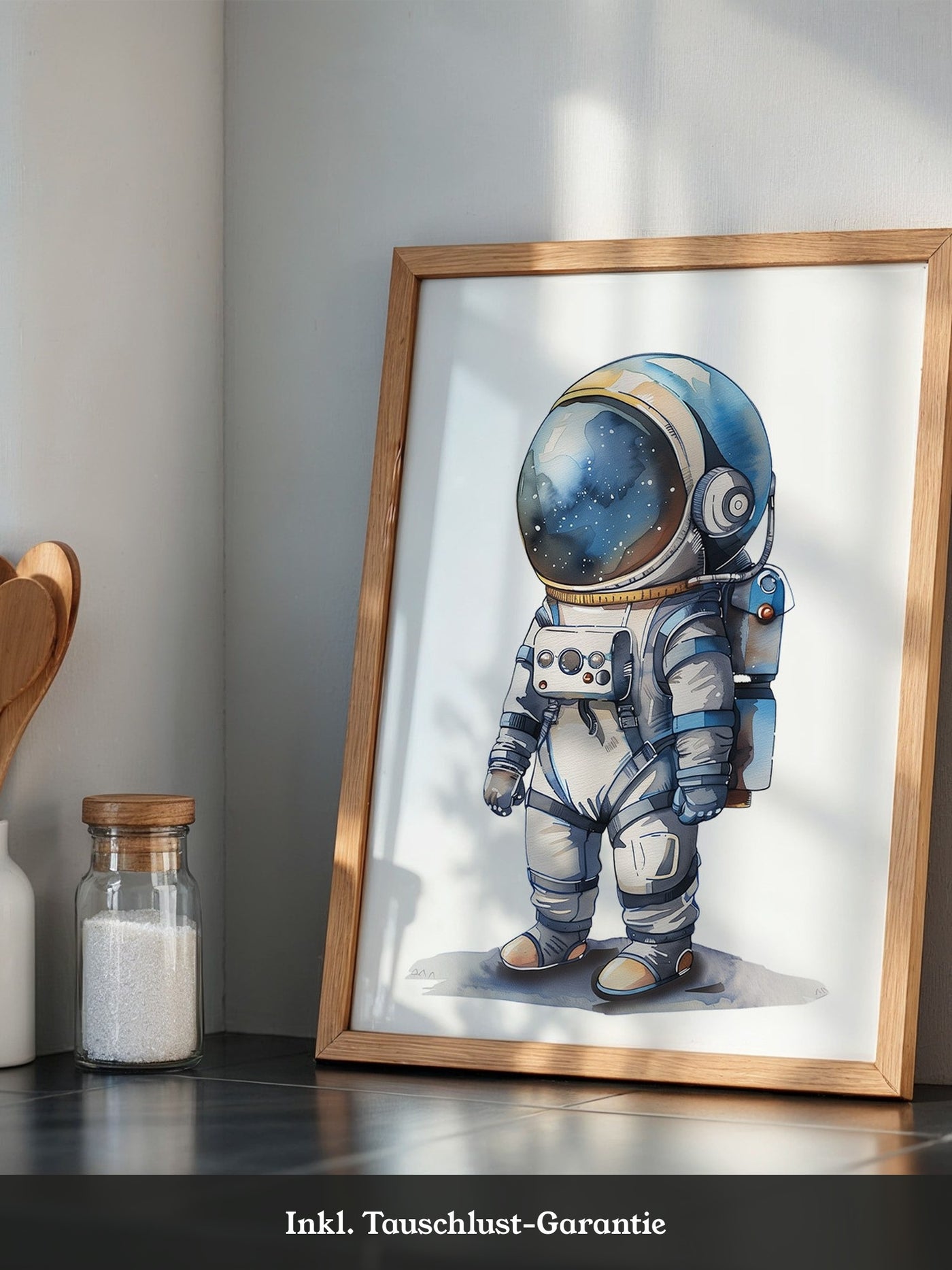 Astronaut Comic-Stil Farbig