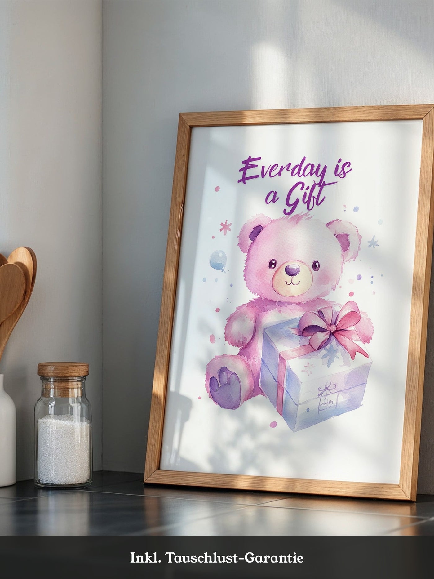 Rosa Teddy Pastell Geschenk