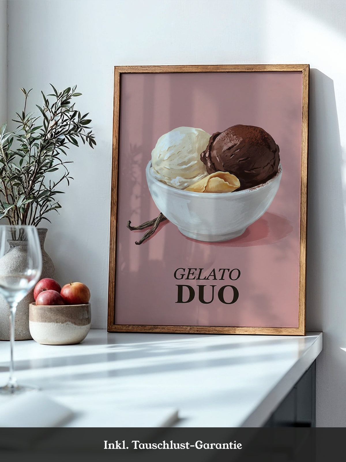 Gelato Duo auf Rosa