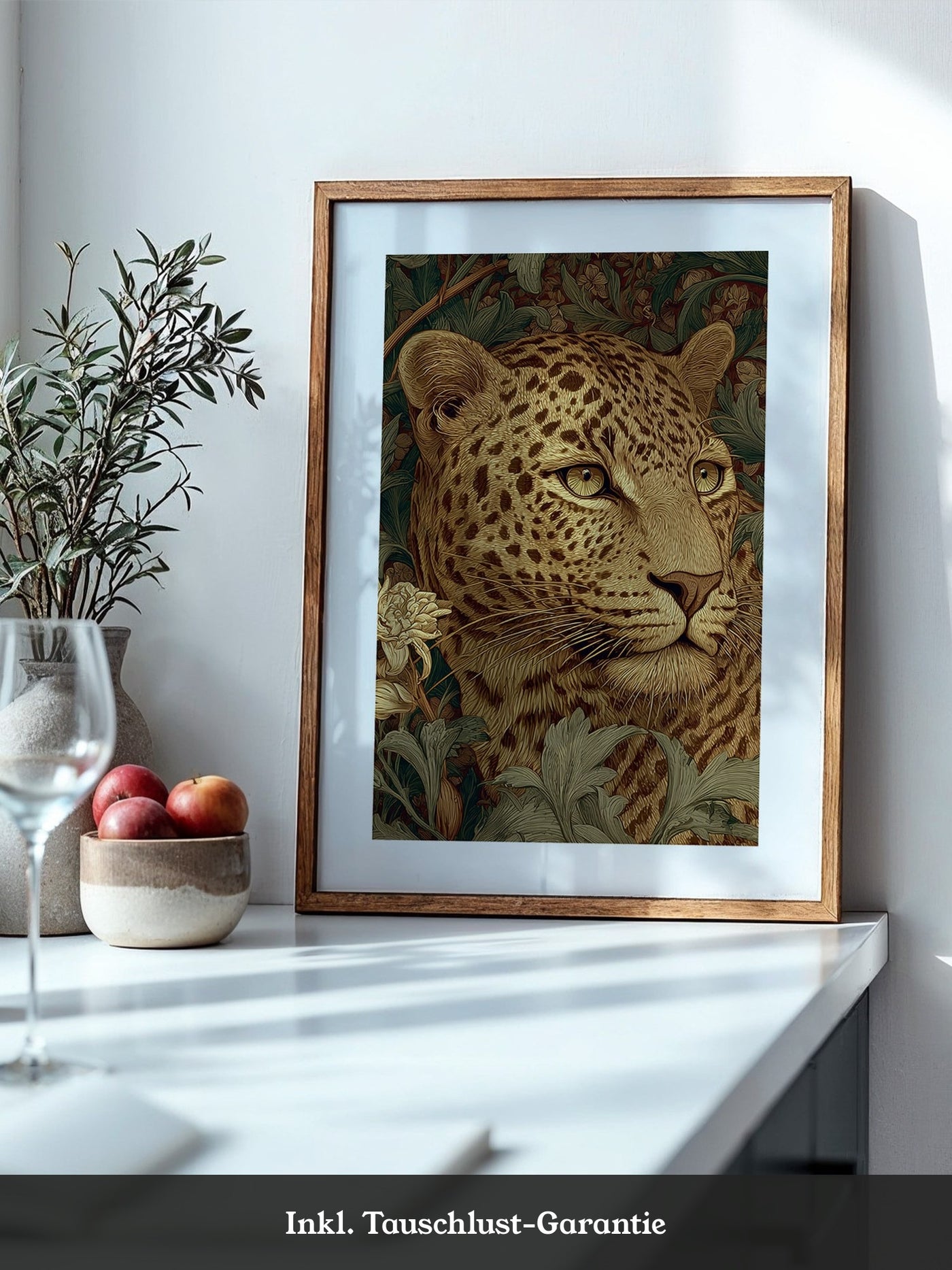 Leopardenkopf Dschungelgrafik