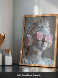 Büste Kopfhörer Sonnenbrille rosa
