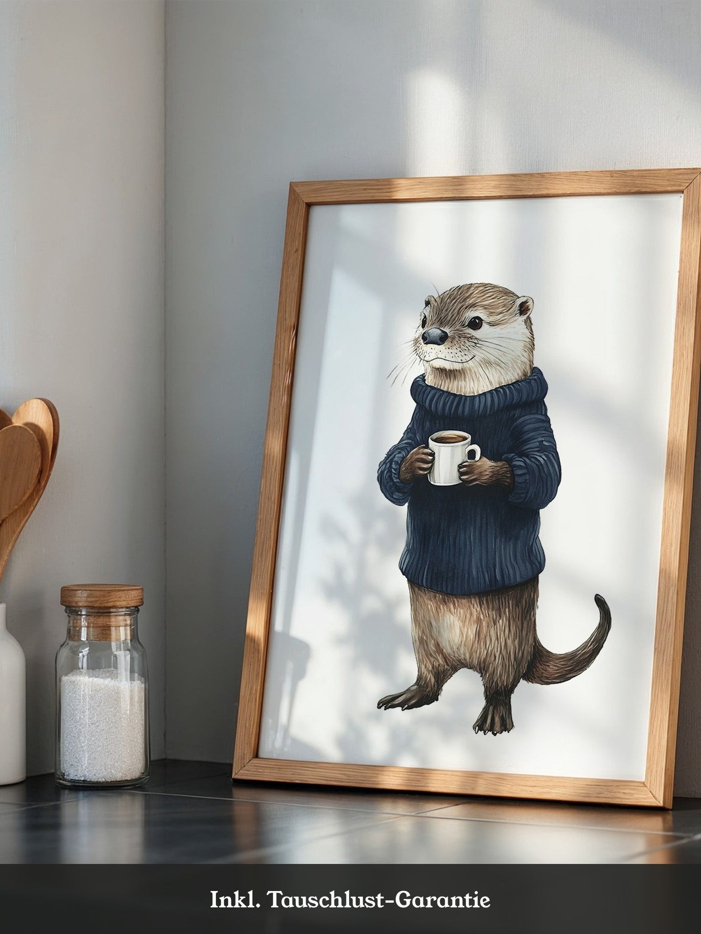 Otter im Pullover gemütlich
