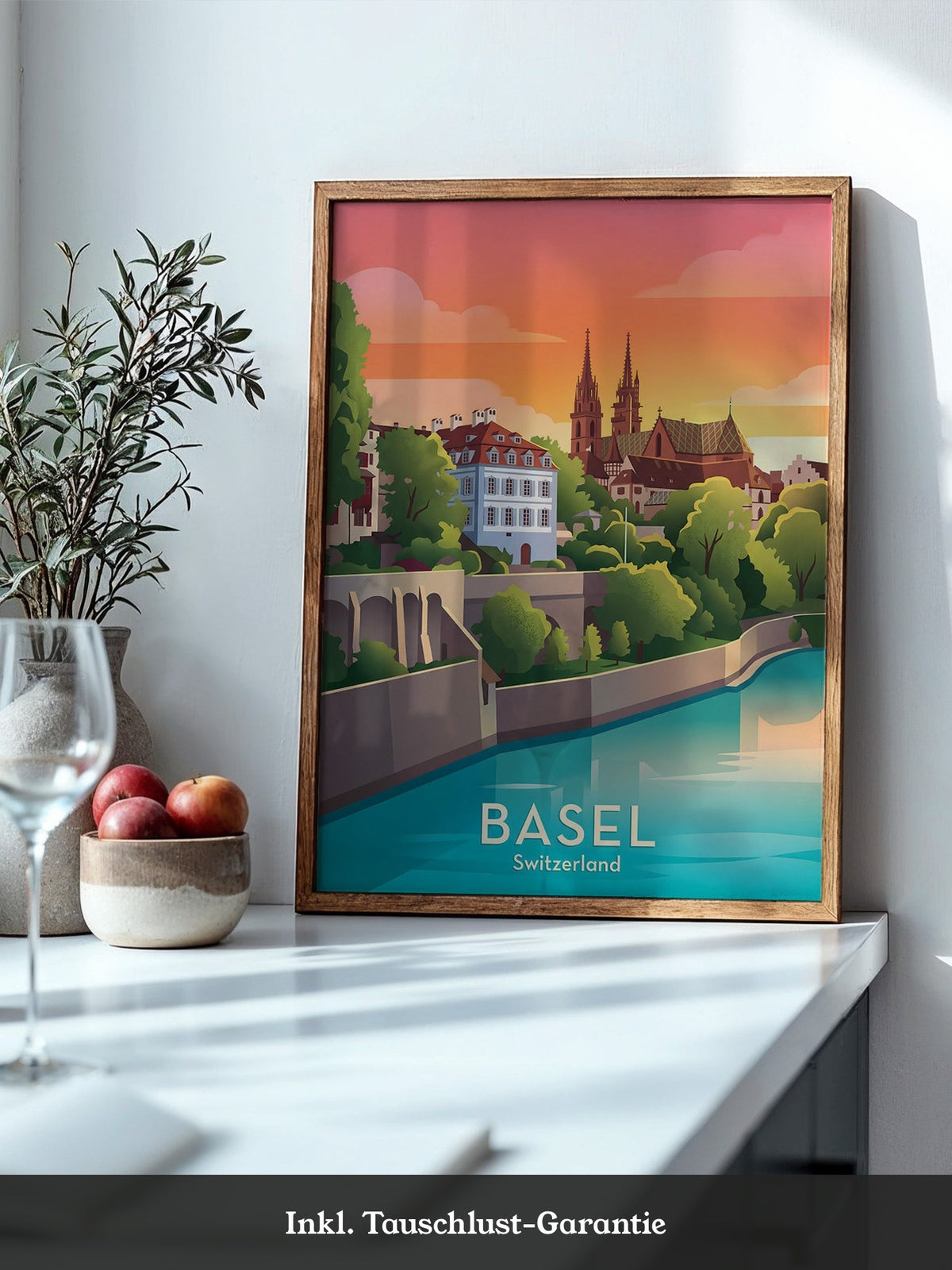 Basel Abendrot Architektur