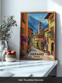 Meran Gasse Pastellfarben