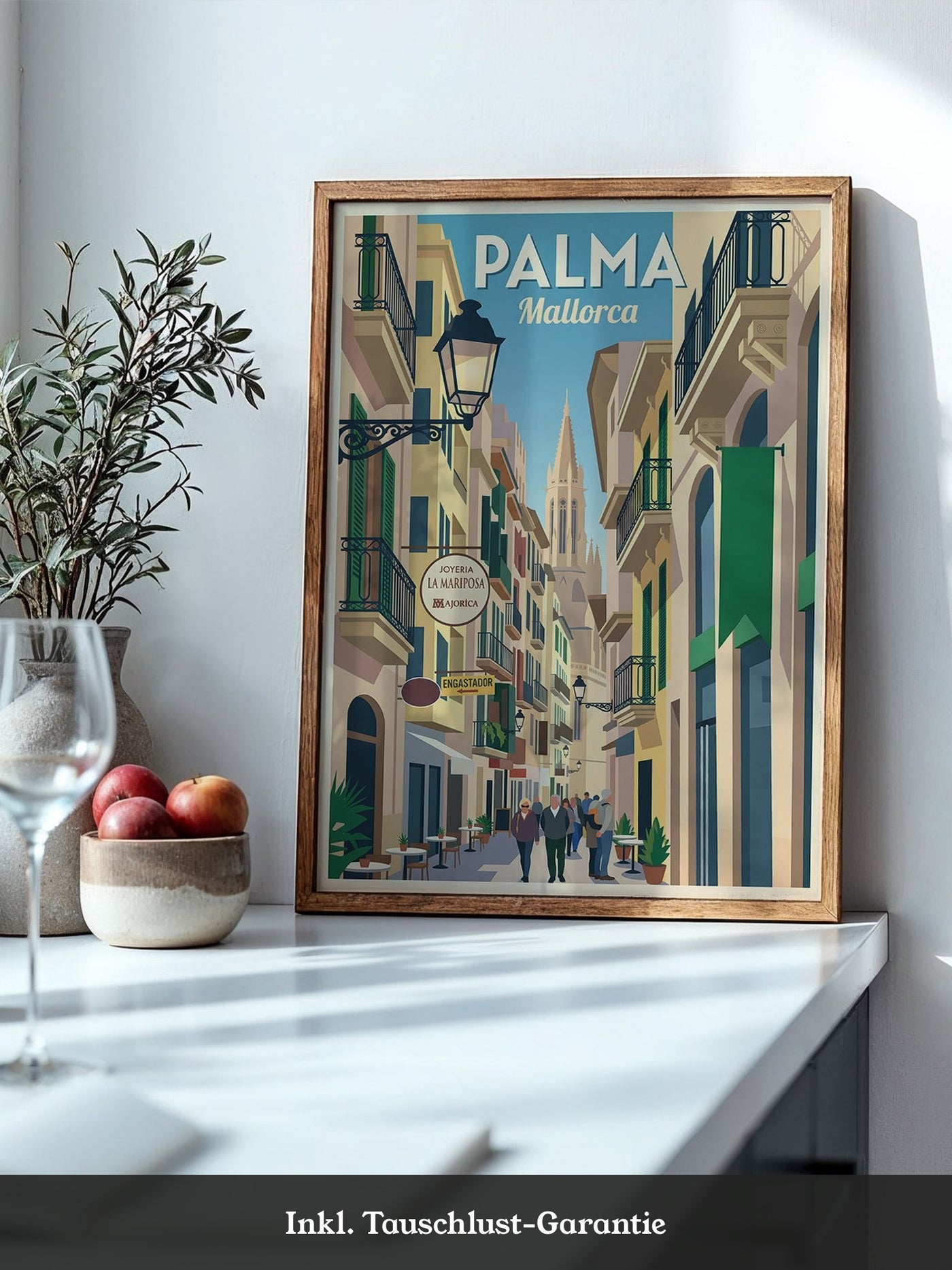 Palmas Gasse Retro Atmosphäre