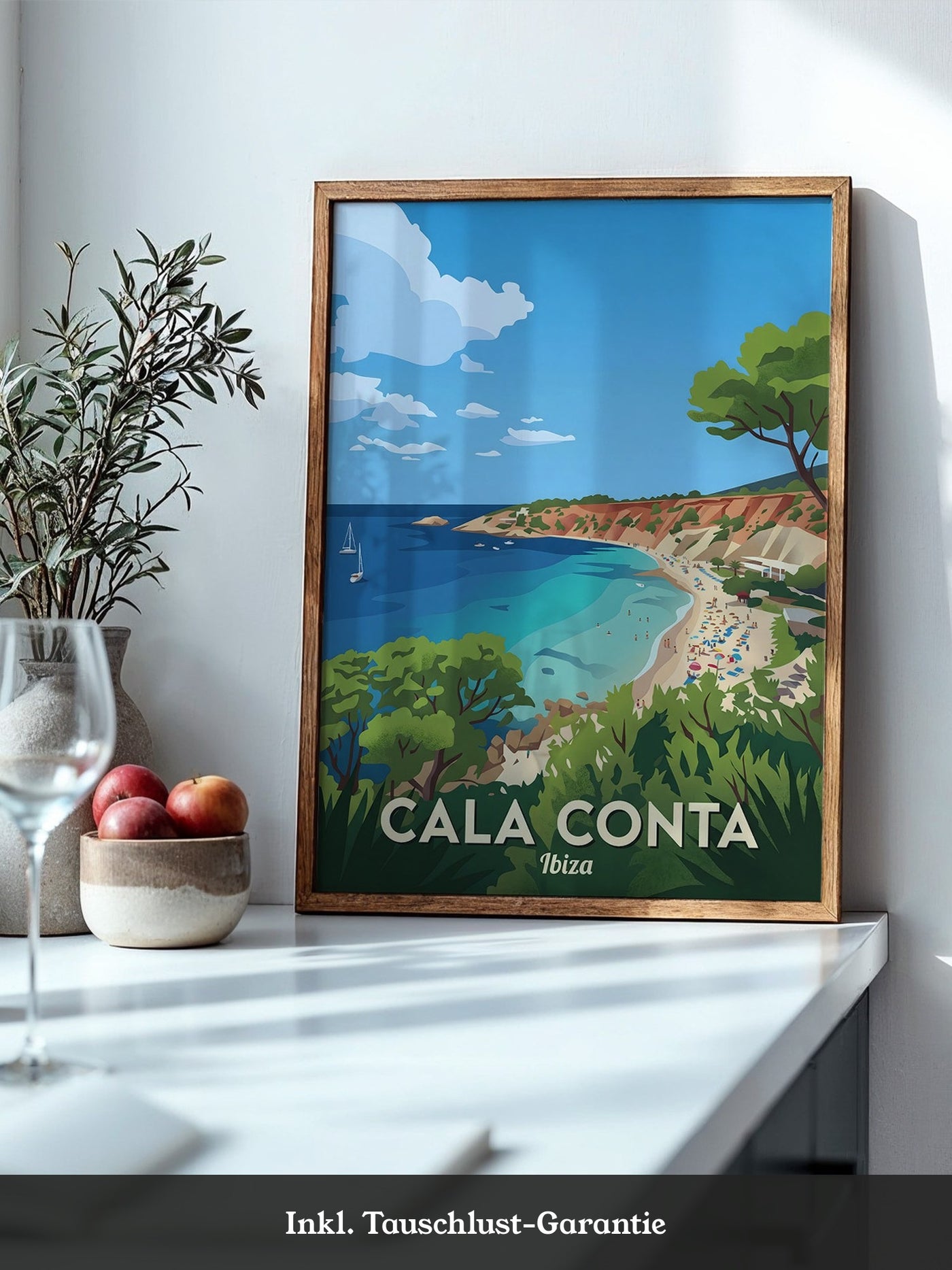 Ibiza Strand Farbenfroher Ausblick