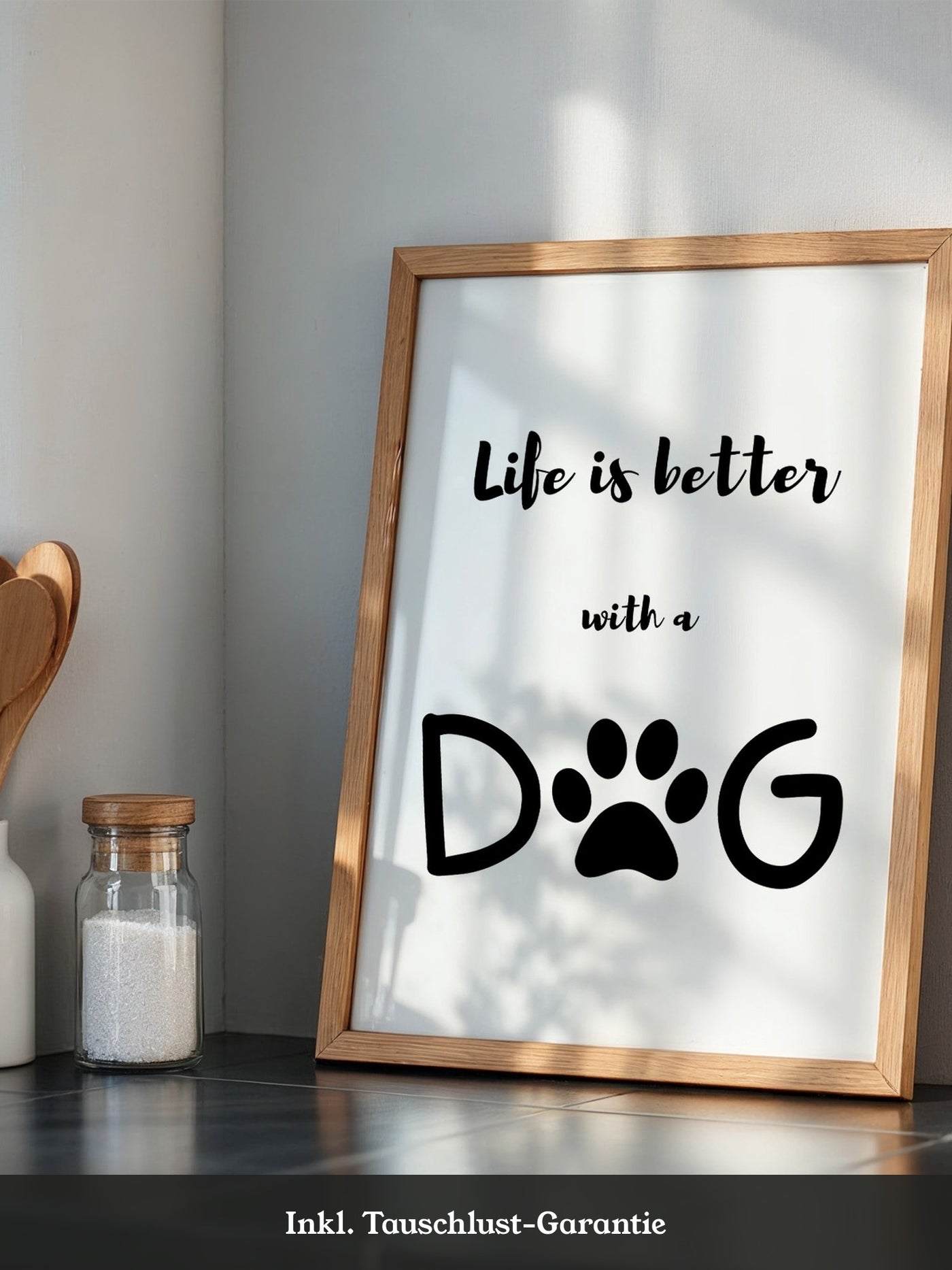 Hunde-Pfote Typografie Modern