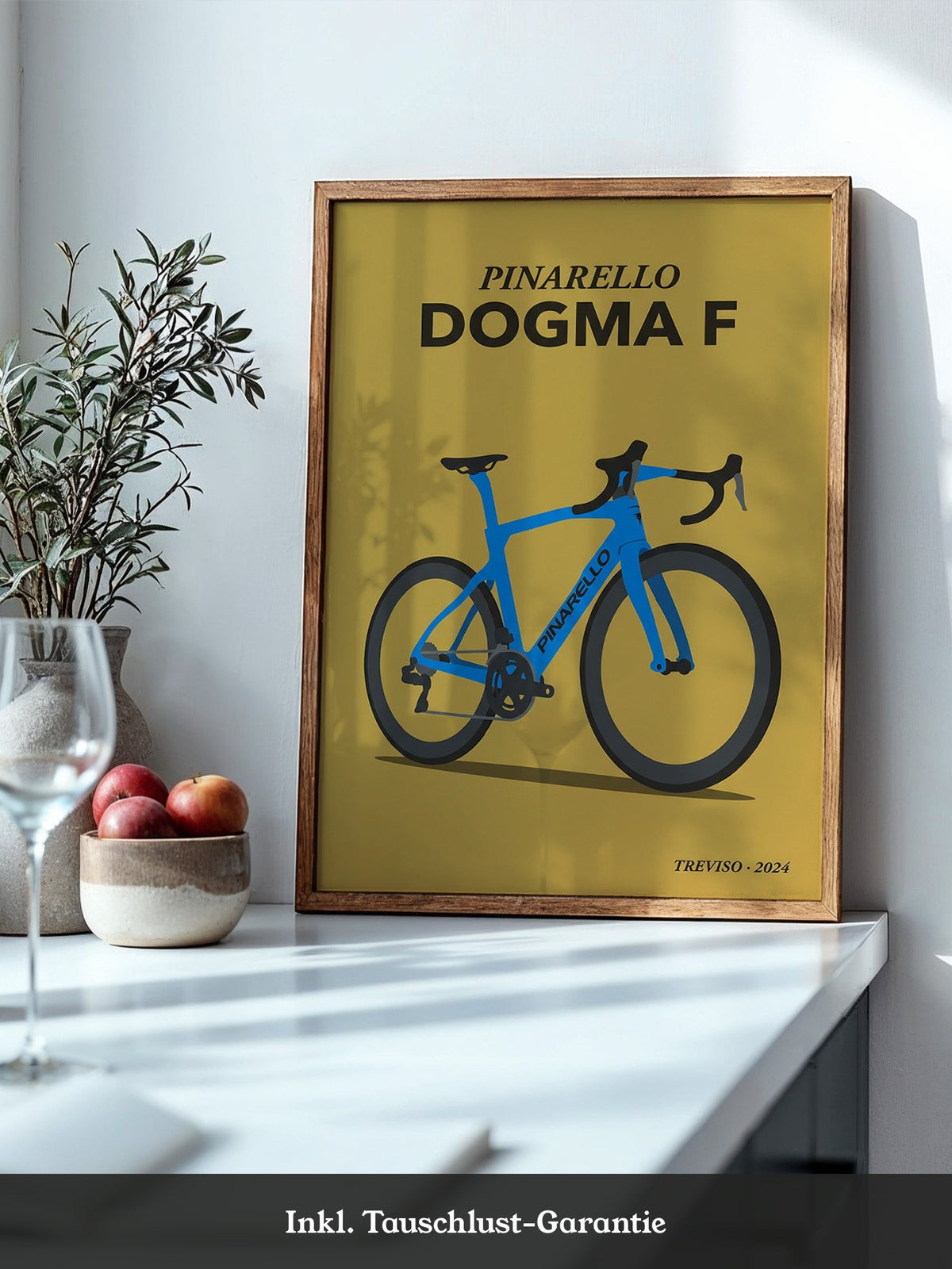Rennrad Illustration Blau
