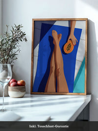 Papaya Blau Illustration