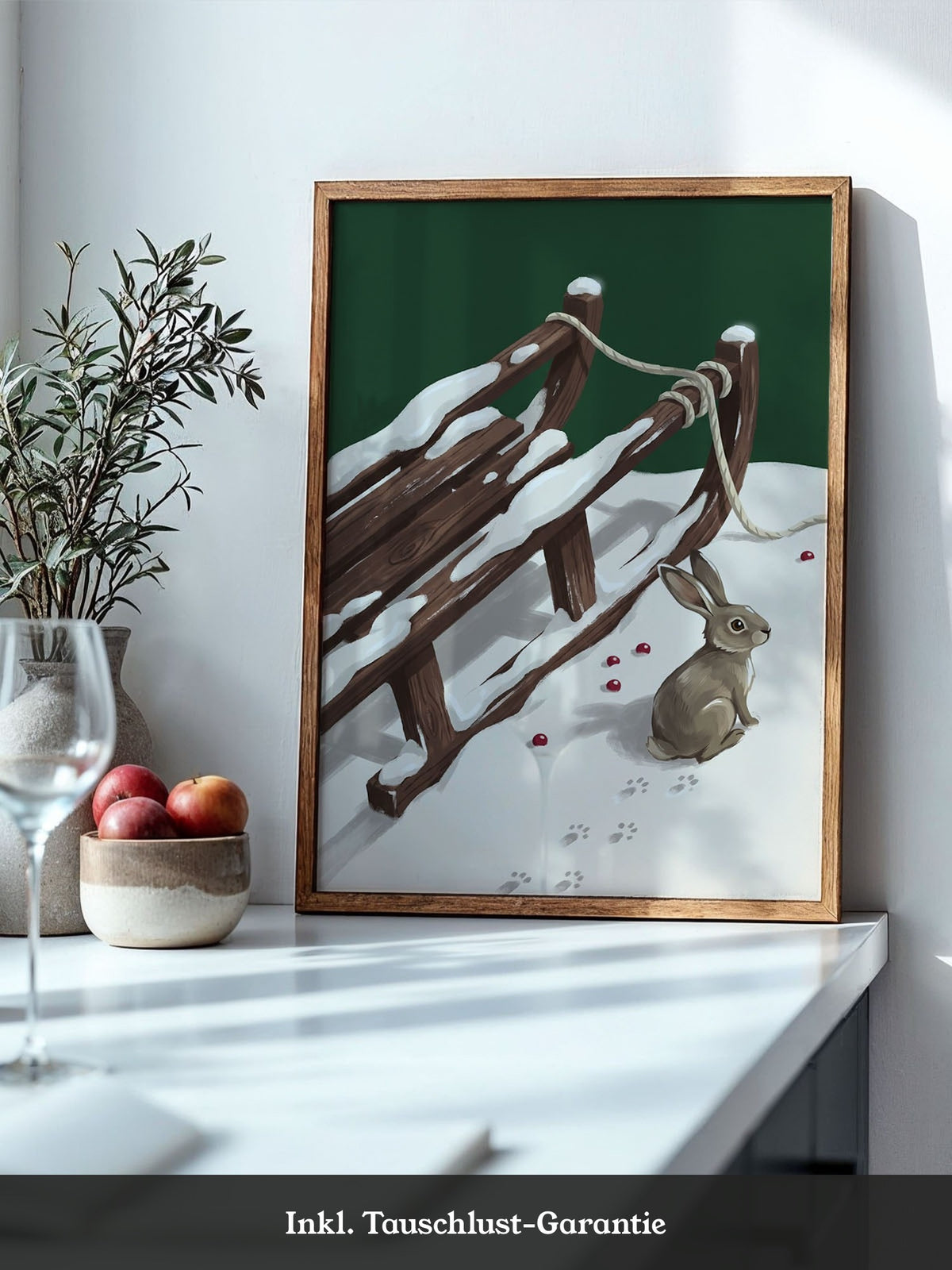 Hase im Schnee Illustration