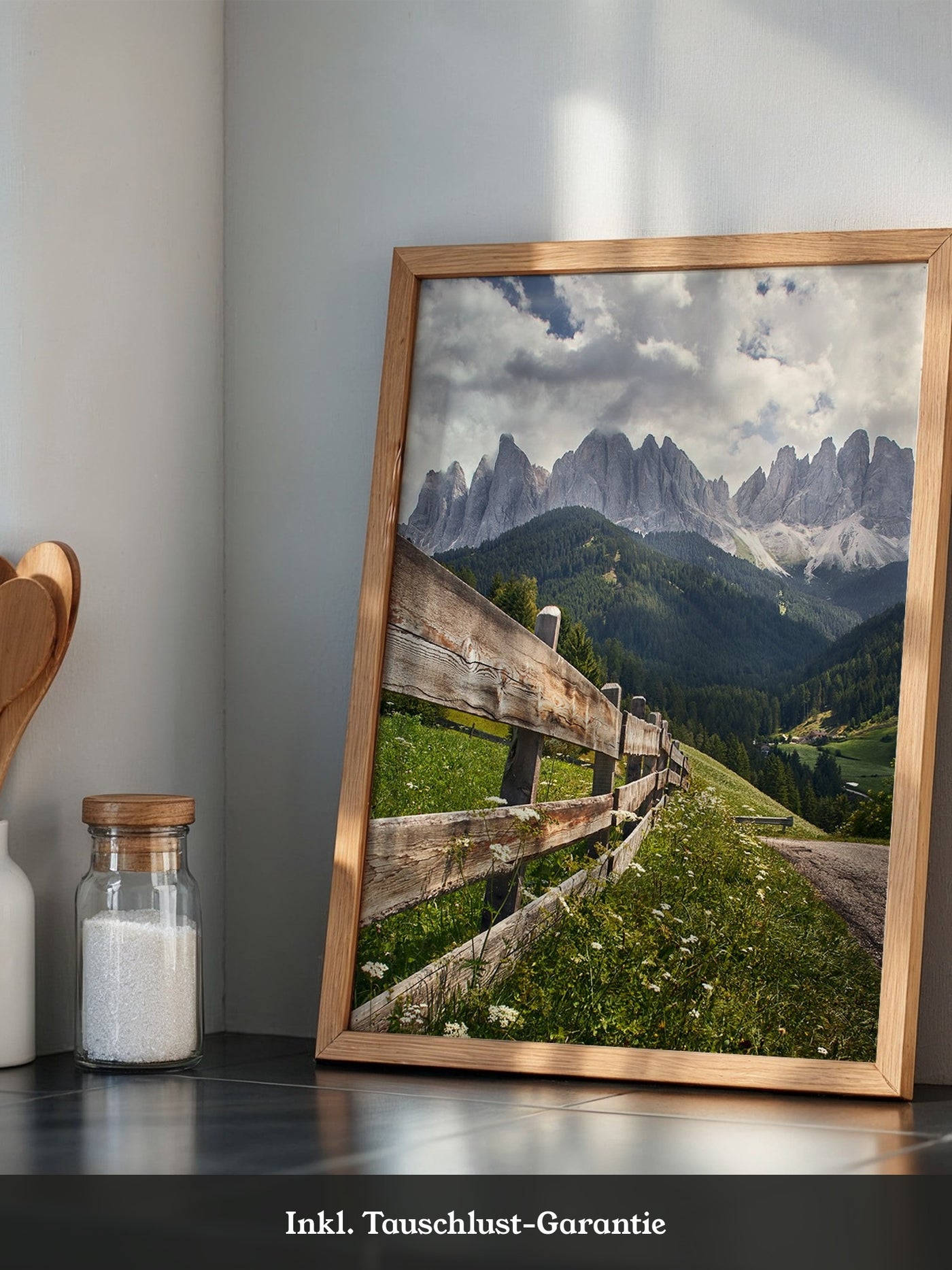 Holzzaun Alpen Panorama
