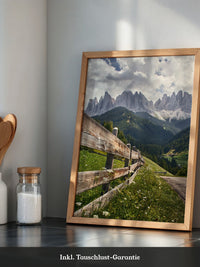 Holzzaun Alpen Panorama