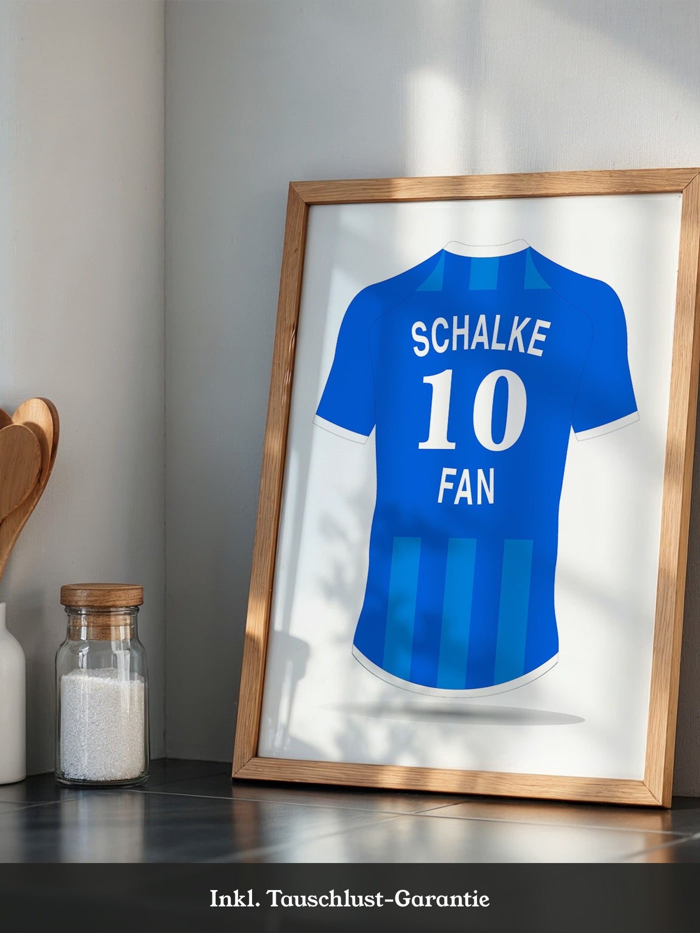 Blaues Trikot Rückansicht