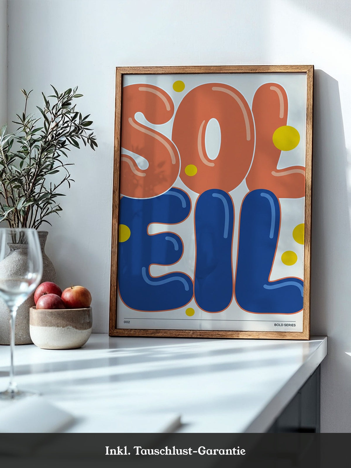 Soleil Bunte Buchstaben kontrastreich