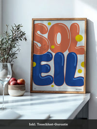Soleil Bunte Buchstaben kontrastreich