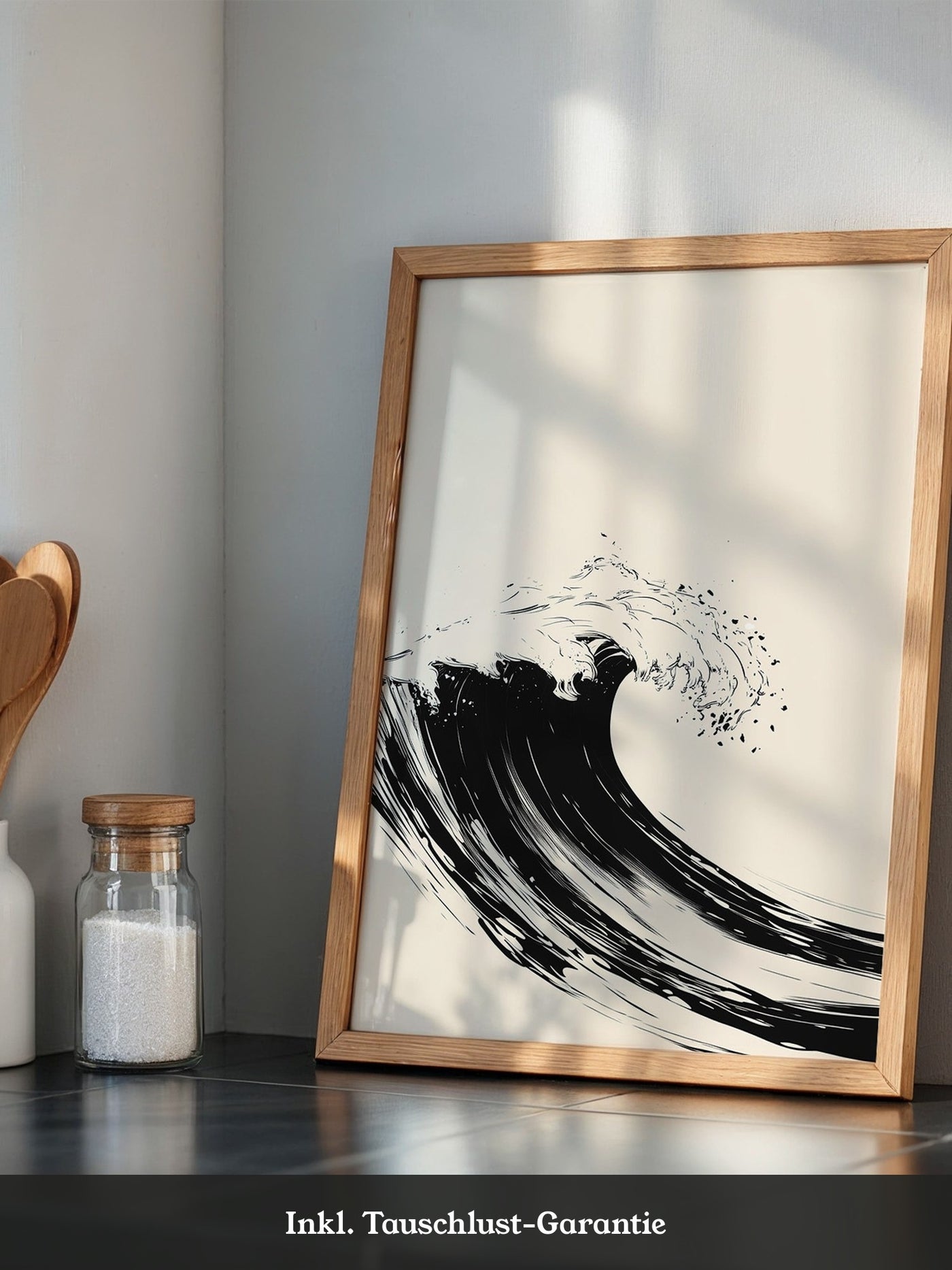 Welle Minimalistisch Schwarzweiß