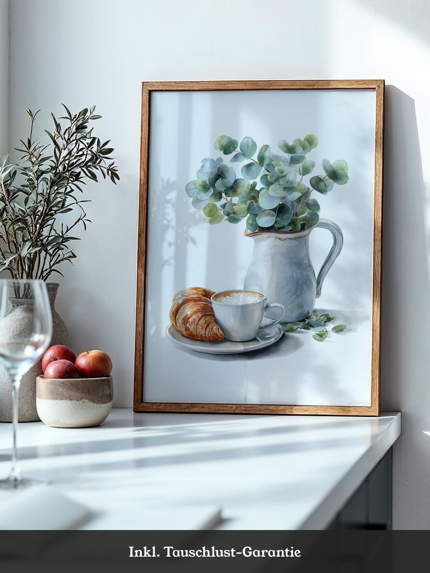 Eukalyptus Krug Kaffee Croissant