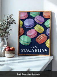 Bunte Macarons Aquarell Stil