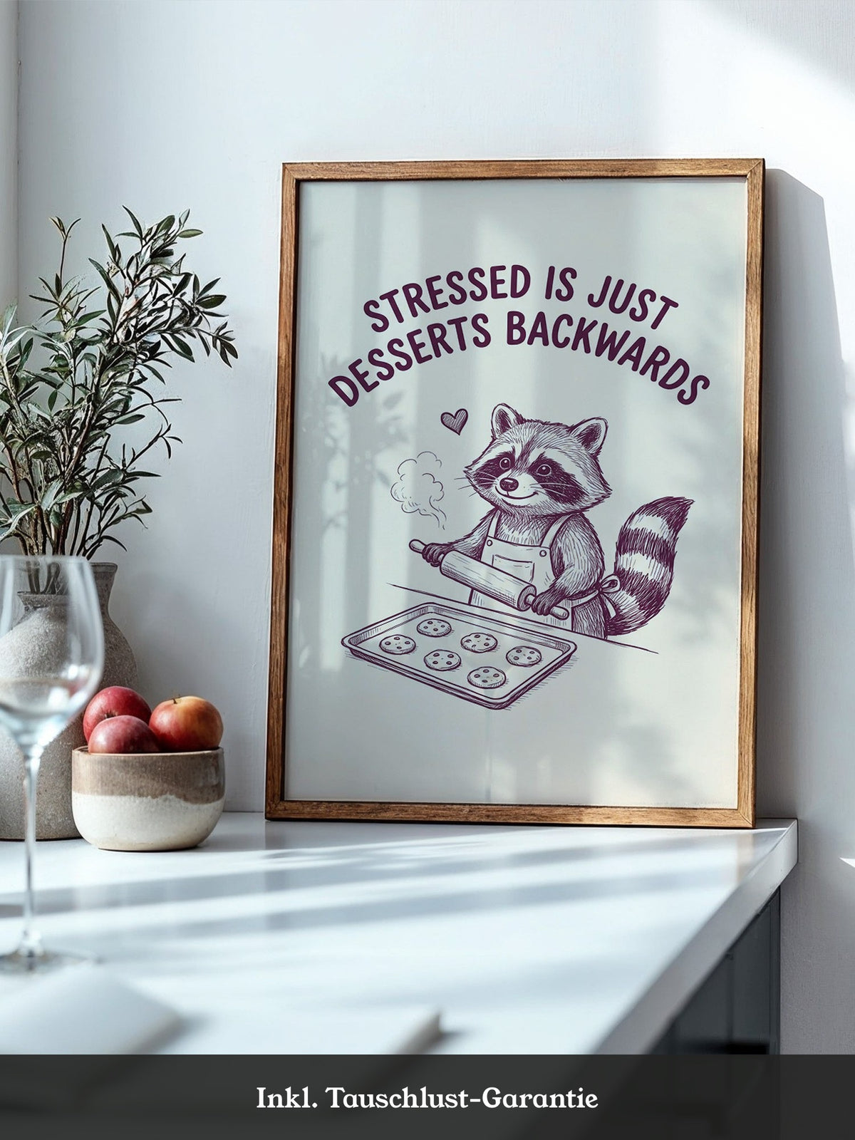 Backendes Waschbär Wortspiel