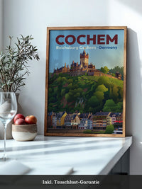 Cochem Burg nostalgische Farben