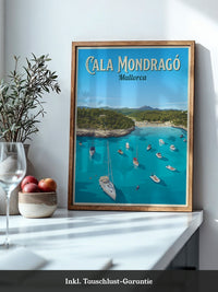Cala Mondragó Küste Segelboote