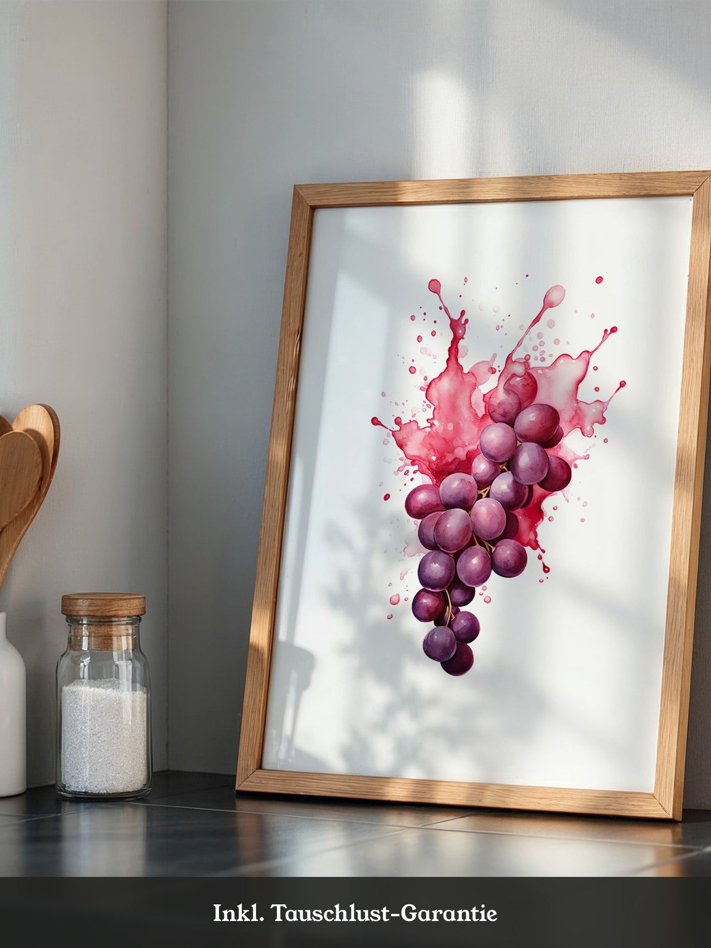 Trauben Aquarell Farbexplosion