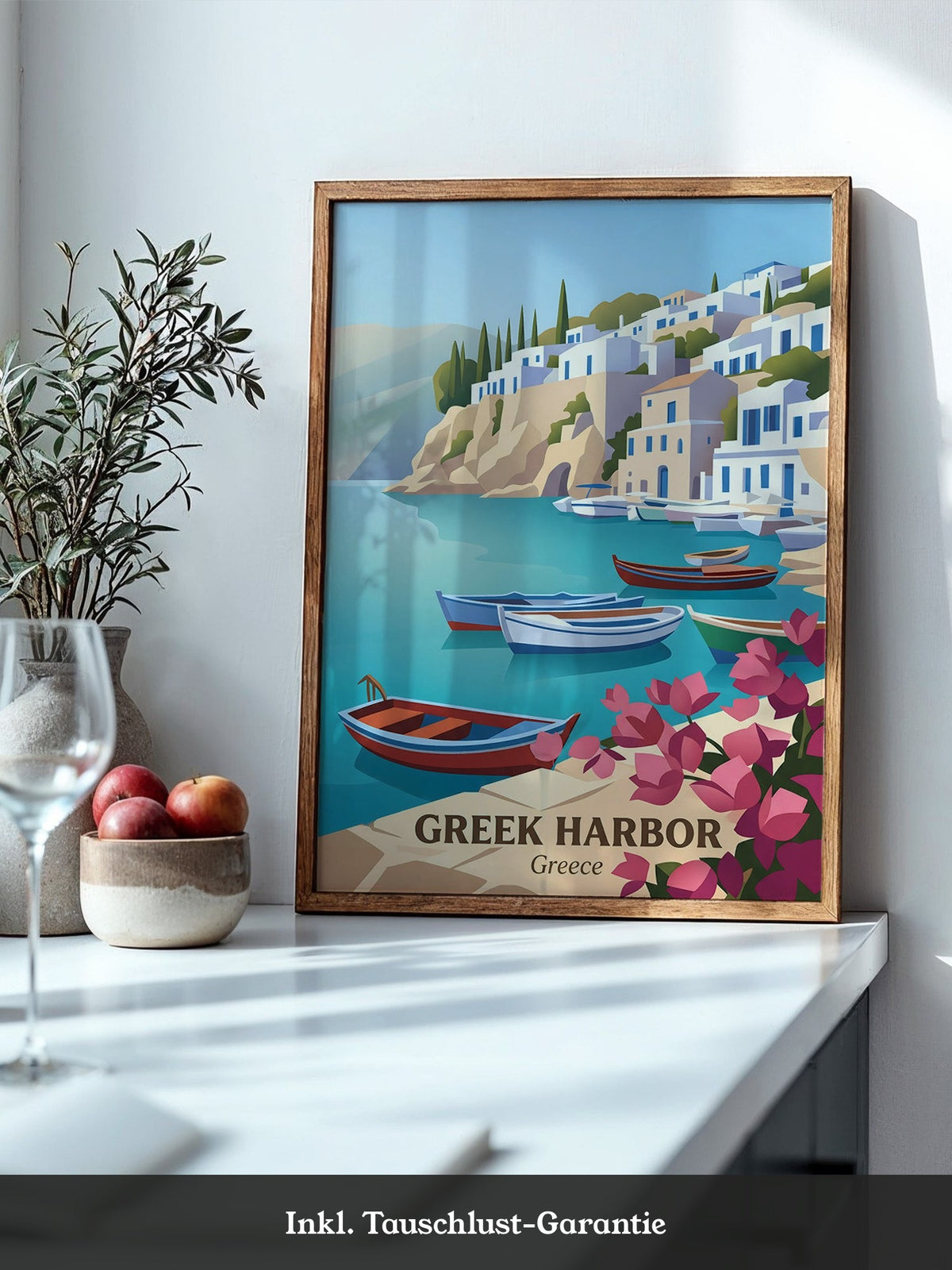 Griechische Küste Pastellfarben