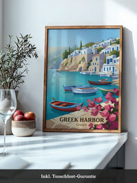 Griechische Küste Pastellfarben