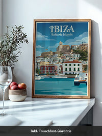 Ibiza Küstenstadt Retro Look