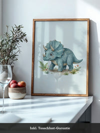 Triceratops Blau Kinderstil