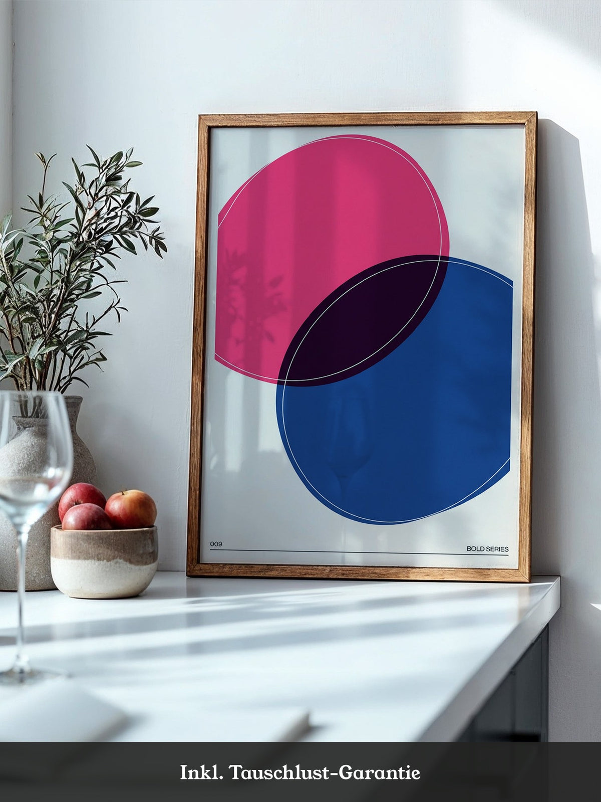 Pink Blau Überlappung Geometrie