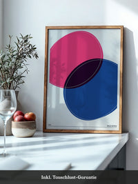 Pink Blau Überlappung Geometrie