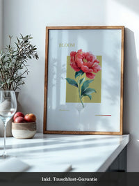 Rote Pfingstrose Aquarell Kunst