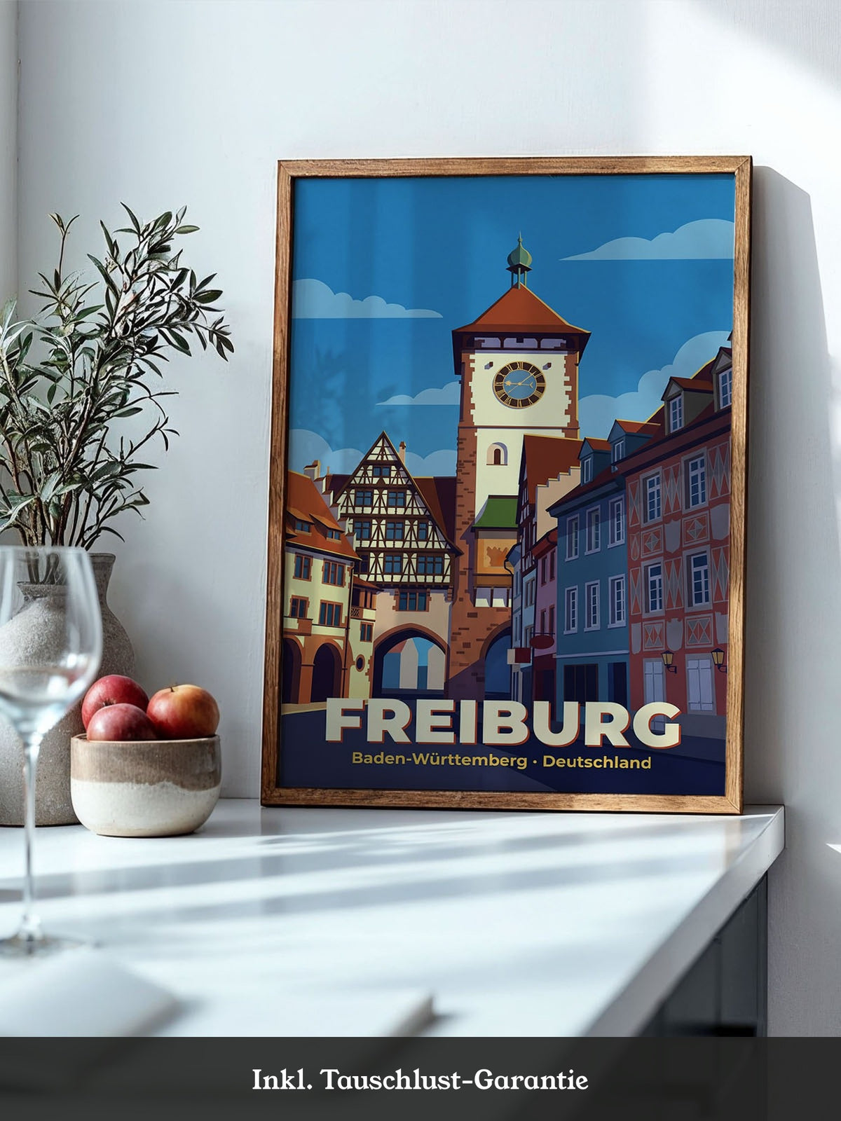 Freiburg Uhrturm Altstadt