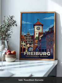 Freiburg Uhrturm Altstadt