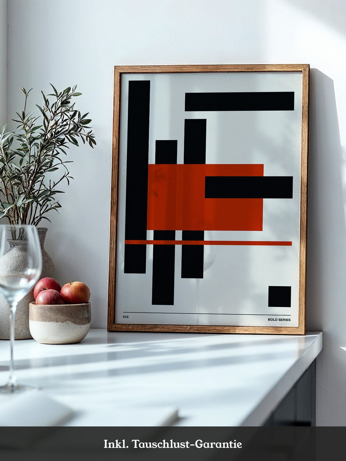 Geometrie Rot Schwarz Kontrast