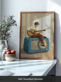 Vintage Radio Gitarrenspieler