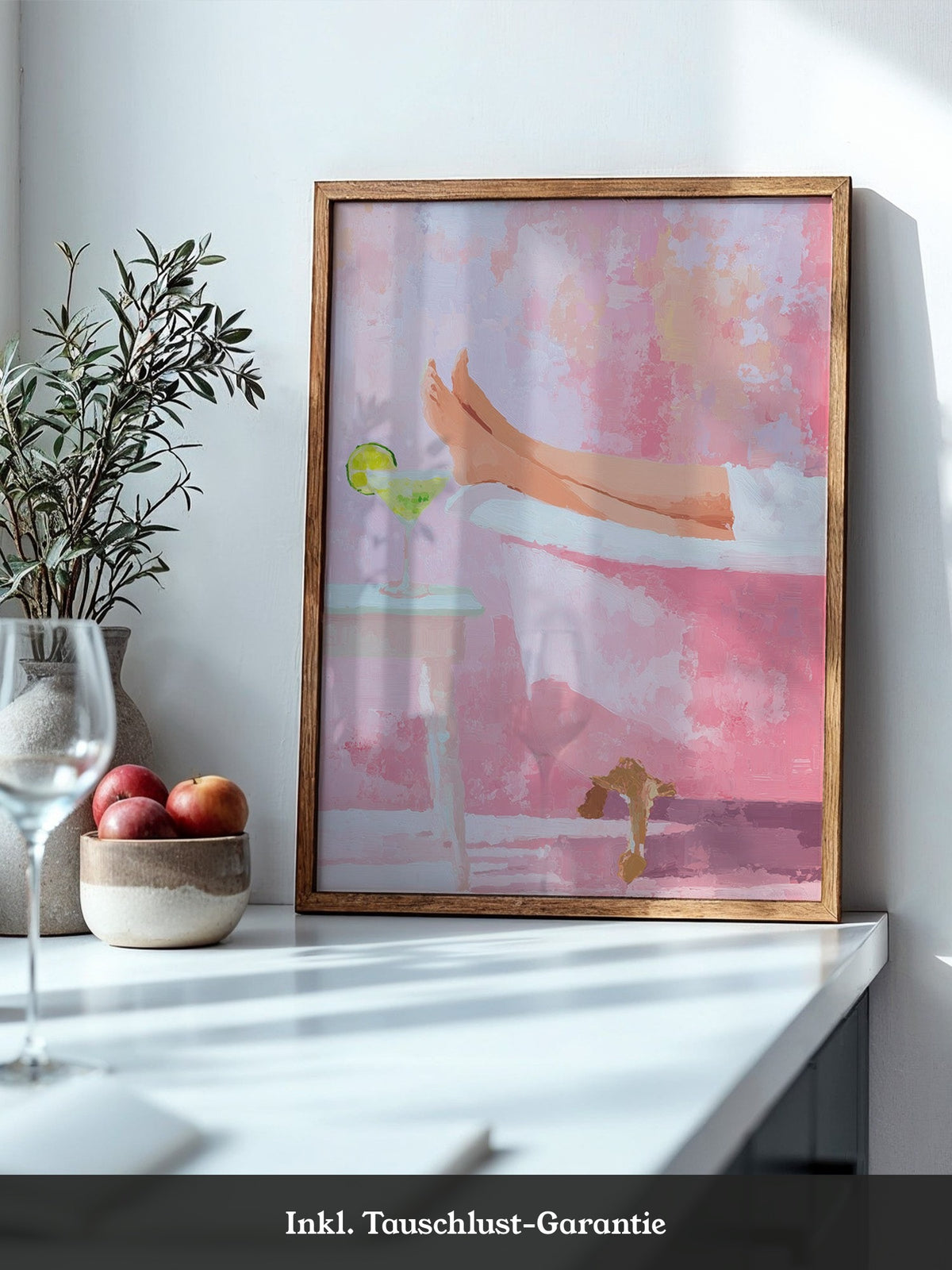 Entspannung Badewanne Rosa