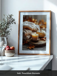 Kuscheldecke Kerze Herbstlich Warm