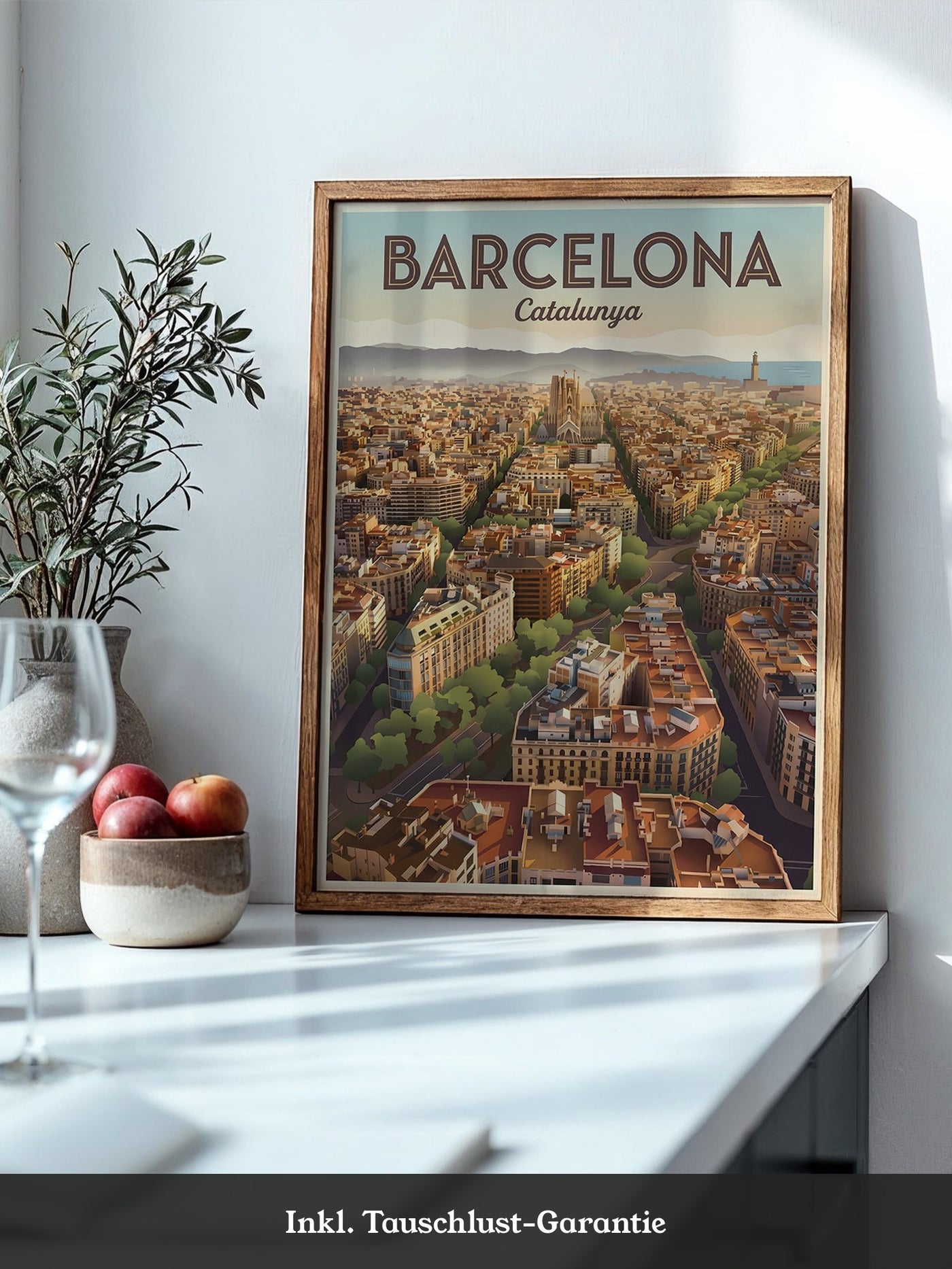 Barcelona Stadtpanorama Dämmerung