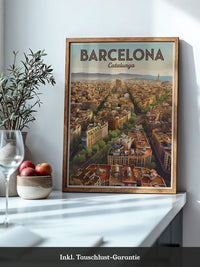 Barcelona Stadtpanorama Dämmerung