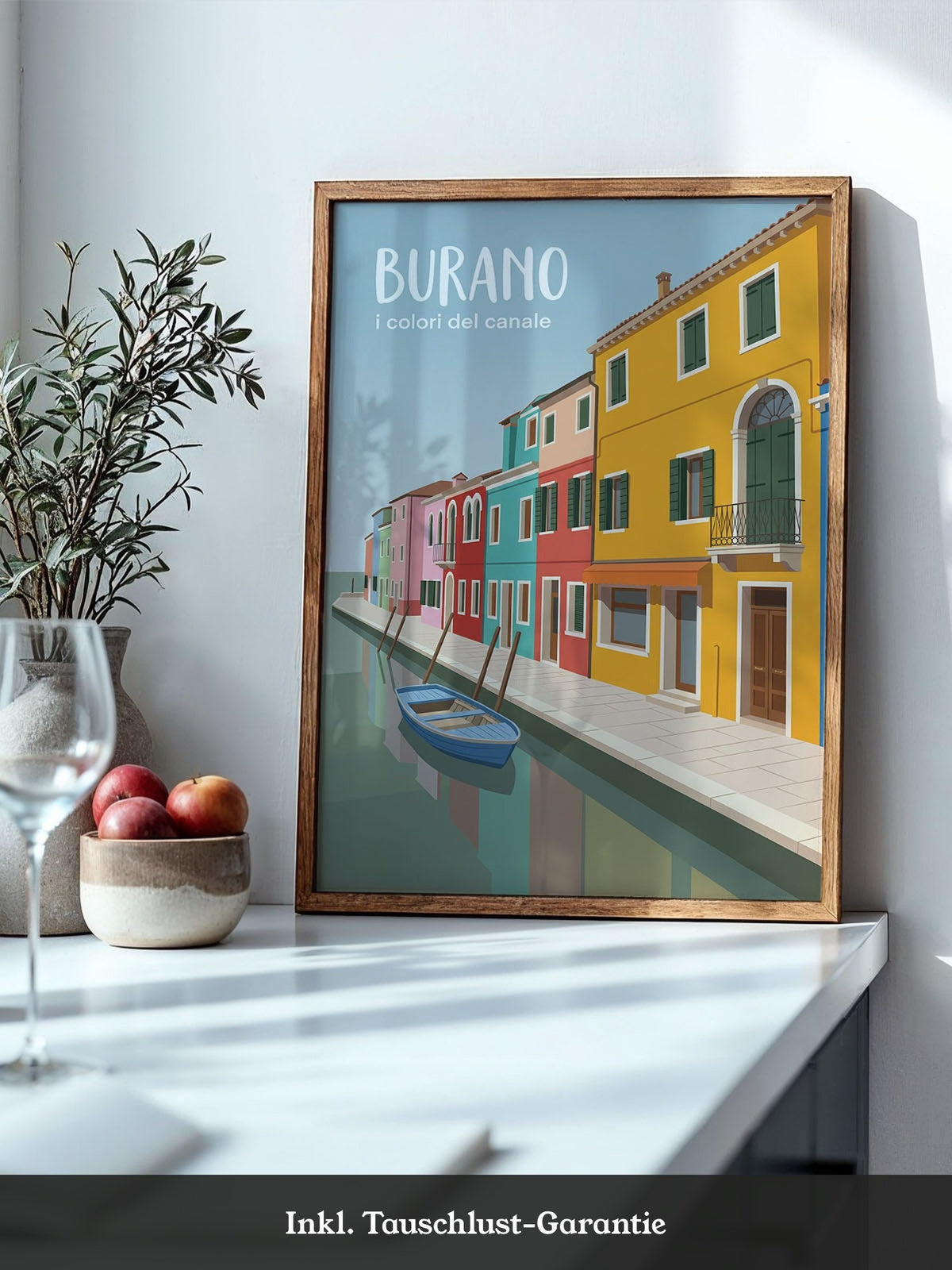 Burano Kanal Häuser bunt