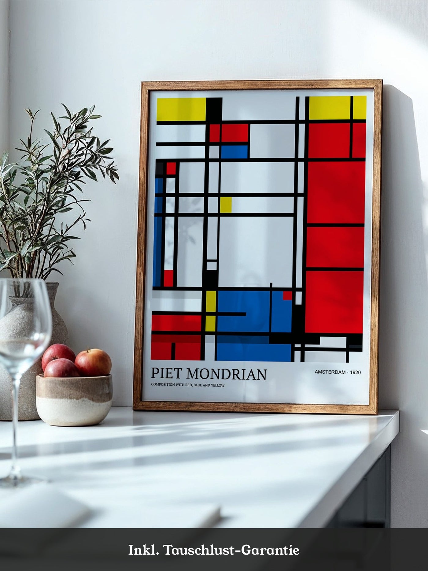 Rote Blaue Gelbe Rechtecke Geometrie