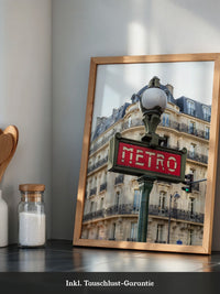 Pariser Metro Zeichen Vintage